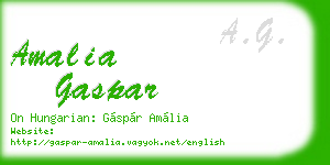 amalia gaspar business card