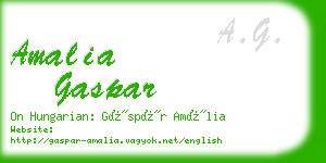 amalia gaspar business card